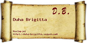 Duha Brigitta névjegykártya